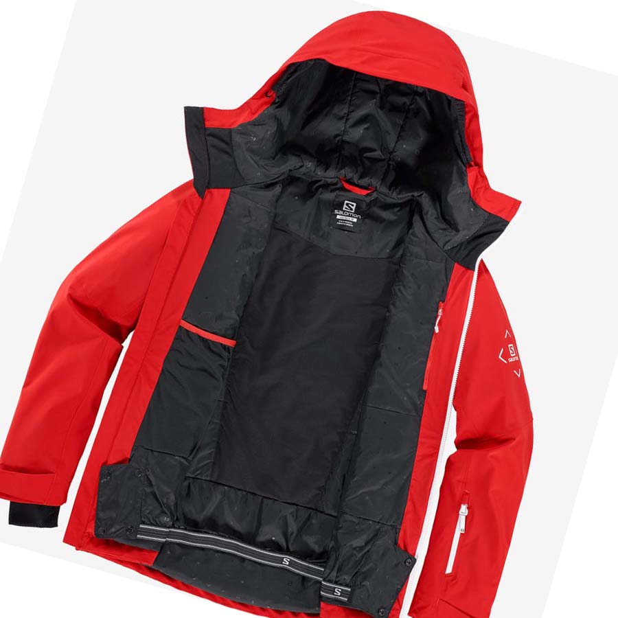 Salomon HIGHLAND INSULATED Kabát Férfi Piros | HU 2331OKI